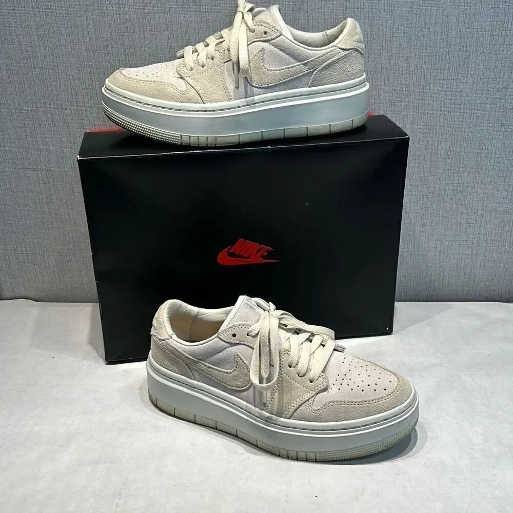 Nike Womens Air Jordan 1 Elevate Shoes Low Sz 7.5 Sail/Coconut Milk (Off-White)
